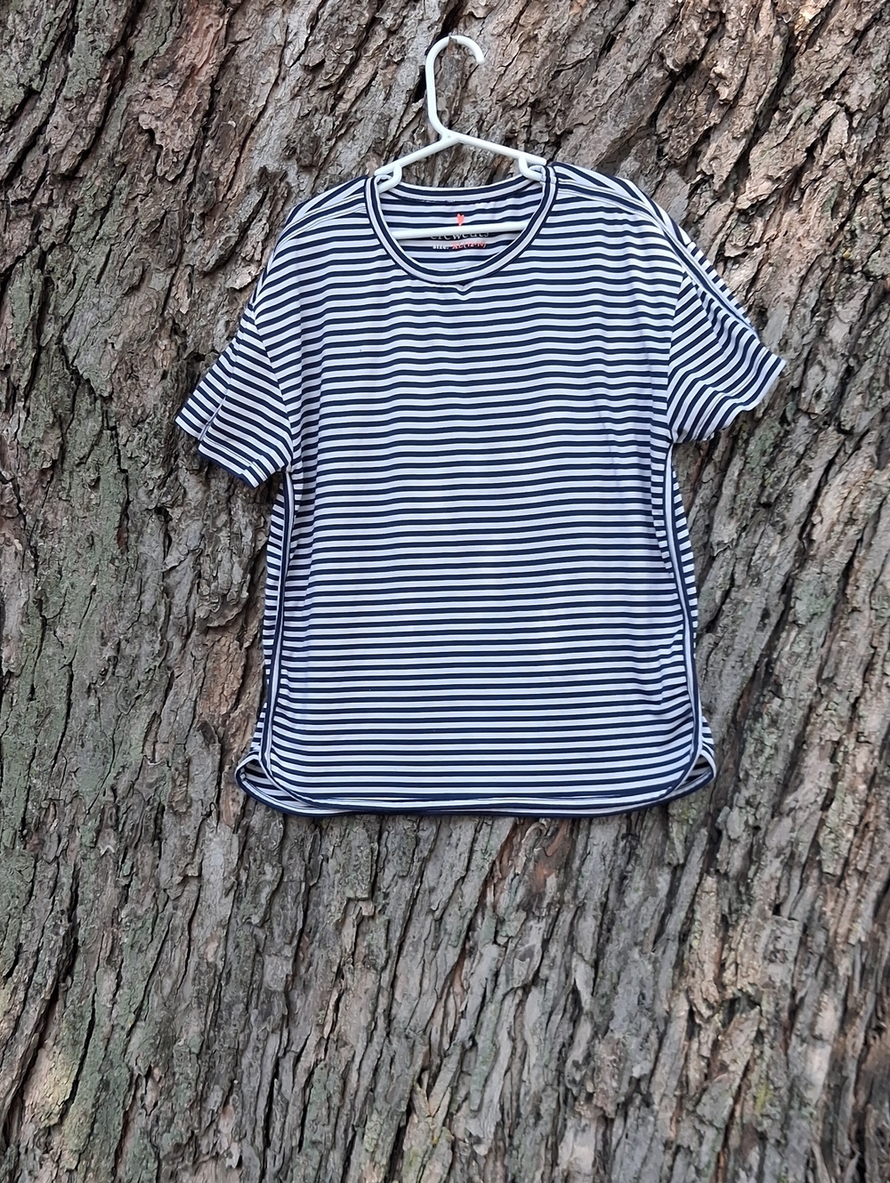 Crewcuts Navy & White Striped Short Sleeve Tee